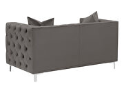 Tufted tuxedo arms loveseat in urban bronze fabric by Coaster additional picture 4