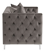 Tufted tuxedo arms loveseat in urban bronze fabric by Coaster additional picture 5