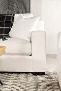 White polyester fabric casual style sofa by Coaster additional picture 2