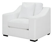 Upholstered sloped arms chair white by Coaster additional picture 3