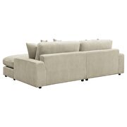 Upholstered reversible sectional sofa in sand fabric by Coaster additional picture 14