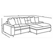 Upholstered reversible sectional sofa in sand fabric by Coaster additional picture 5