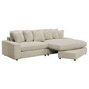 Upholstered reversible sectional sofa in sand fabric by Coaster additional picture 6