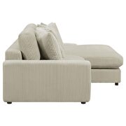 Upholstered reversible sectional sofa in sand fabric by Coaster additional picture 8