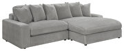 Upholstered reversible sectional in fog knitted velvet by Coaster additional picture 13