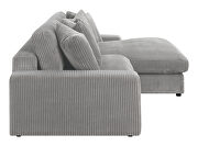 Upholstered reversible sectional in fog knitted velvet by Coaster additional picture 8