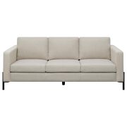 Upholstered track arms sofa in oatmeal herringbone fabric by Coaster additional picture 10