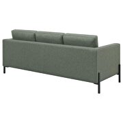Upholstered track arms sofa in sage herringbone fabric by Coaster additional picture 6
