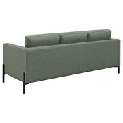 Upholstered track arms sofa in sage herringbone fabric by Coaster additional picture 7