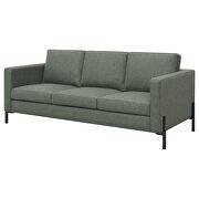 Upholstered track arms sofa in sage herringbone fabric by Coaster additional picture 9