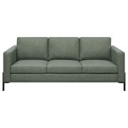 Upholstered track arms sofa in sage herringbone fabric by Coaster additional picture 10