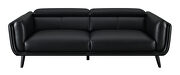 Track arms sofa with tapered legs in black leatherette by Coaster additional picture 7