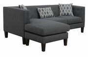 Dusty blue nubby houndstooth sectional sofa by Coaster additional picture 8