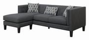 Dusty blue nubby houndstooth sectional sofa by Coaster additional picture 10