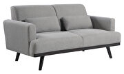 Sharkskin finish linen-like fabric upholstery sofa by Coaster additional picture 3