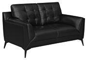 Black performance breathable leatherette upholstery sofa by Coaster additional picture 2