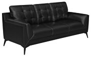Black performance breathable leatherette upholstery sofa by Coaster additional picture 13