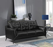 Black performance breathable leatherette upholstery sofa by Coaster additional picture 14