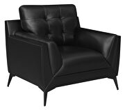Black performance breathable leatherette upholstery chair by Coaster additional picture 5