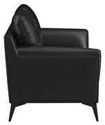 Black performance breathable leatherette upholstery loveseat by Coaster additional picture 2
