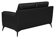Black performance breathable leatherette upholstery loveseat by Coaster additional picture 3