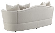 Beige chenille upholstery kidney-shaped base sofa by Coaster additional picture 6