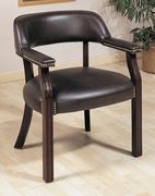 Burgundy leatherette office chair by Coaster additional picture 2