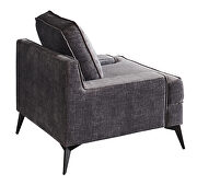 Upholstered in plush textured printed velvet sofa additional photo 4 of 5