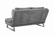 Velvet gray fabric sofa bed w/ chrome legs by Coaster additional picture 3