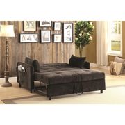 Dark brown twill fabric sleeper / sofa bed by Coaster additional picture 3