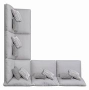 Linen-like gray fabric modular 6pcs sectional by Coaster additional picture 11