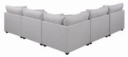 Linen-like gray fabric modular 6pcs sectional by Coaster additional picture 10