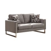 Gray flat weave fabric contemporary sofa by Coaster additional picture 6
