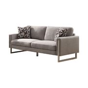 Gray flat weave fabric contemporary sofa by Coaster additional picture 7