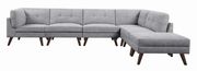 Linen-like gray fabric modular 6pcs sectional by Coaster additional picture 7