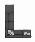 Linen blend fabric gray contemporary modular sectional by Coaster additional picture 3
