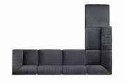 Contemporary glam style dark gray velvet modular sectional by Coaster additional picture 2