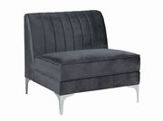 Contemporary glam style dark gray velvet modular sectional by Coaster additional picture 13