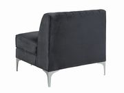 Contemporary glam style dark gray velvet modular sectional by Coaster additional picture 3