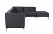 Contemporary glam style dark gray velvet modular sectional by Coaster additional picture 5