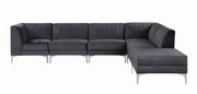 Contemporary glam style dark gray velvet modular sectional by Coaster additional picture 9