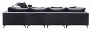 Dark charcoal velvet modular 4pcs sectional sofa additional photo 2 of 15