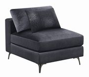Dark charcoal velvet modular 4pcs sectional sofa by Coaster additional picture 11