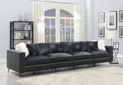 Dark charcoal velvet modular 4pcs sectional sofa by Coaster additional picture 13