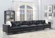 Dark charcoal velvet modular 4pcs sectional sofa by Coaster additional picture 16