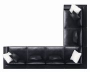 Dark charcoal velvet modular 4pcs sectional sofa additional photo 3 of 15