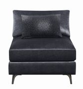Dark charcoal velvet modular 4pcs sectional sofa by Coaster additional picture 8
