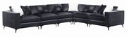 Dark charcoal velvet modular 4pcs sectional sofa by Coaster additional picture 10