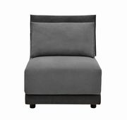 Modular gray sectional sofa in contemporary style by Coaster additional picture 6