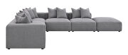 Woven fabric modular low profile 6pcs gray sectional sofa by Coaster additional picture 2